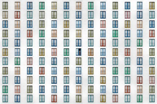 Architecture and urban Spaces – winner – Lona / Biala. The picture was shot in London and is from the series Biala – a project about urban architecture, where the pictures don’t portray entire buildings, but just a chosen part of the facades, and by placing a selection of shapes and colours in the foreground that deprive the buildings of their utilitarian residential function. (Photo by Gustav Willeit/SIPA Contest)