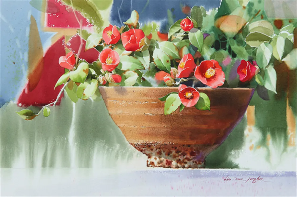 Watercolor Painting by Shin Jong Sik