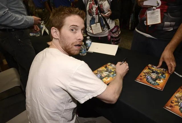 Seth Green seen at Supermansion Comic Book Signing at 2015 Comic-Con on Thursday, July 9, 2015, in San Diego. (Photo by Dan Steinberg/Invision for Crackle/AP Images)