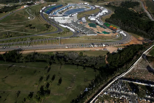An aerial view shows the X-Park at Deodoro Olympic Park ahead of the 2016 Rio Olympics in Rio de Janeiro, Brazil, July 16, 2016. (Photo by Ricardo Moraes/Reuters)