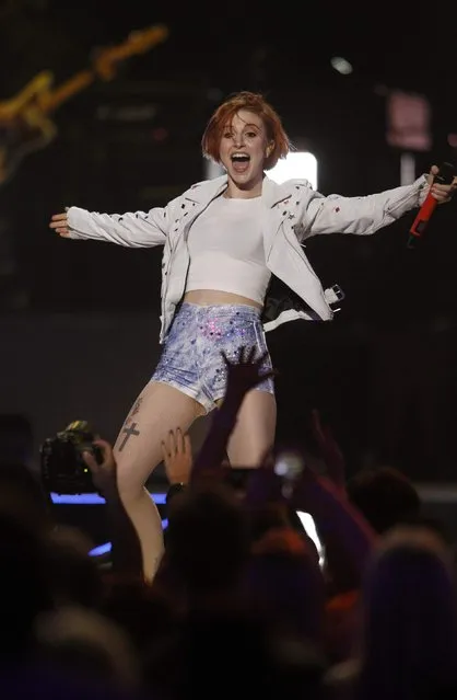 Paramore lead vocalist Hayley Williams performs during the 2014 iHeartRadio Music Festival in Las Vegas September 20, 2014. (Photo by Steve Marcus/Reuters)