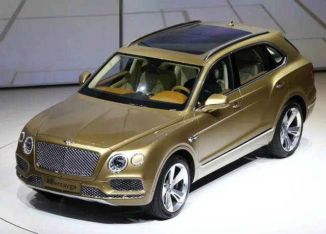 Bentley Bentayga car is presented during the Volkswagen group night ahead of the Frankfurt Motor Show (IAA) in Frankfurt, Germany, September 14, 2015. (Photo by Kai Pfaffenbach/Reuters)