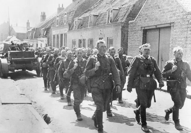 German infantry entering Dunkirk.about July 4,.1940. (Photo by Ullstein Bild/Ullstein Bild via Getty Images)