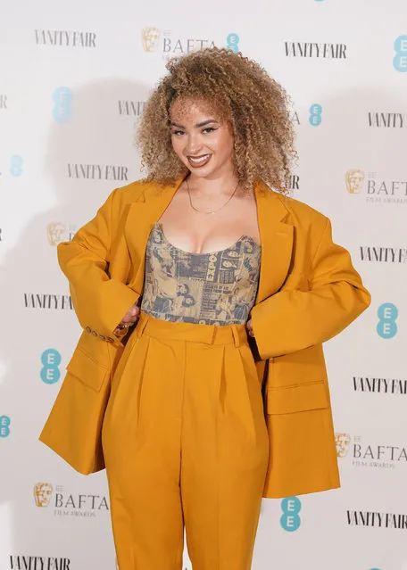 British singer-songwriter Ella Eyre arrives for the Vanity Fair EE Rising Star Party at Art'otel London Battersea Power Station in London on Thursday, February 2, 2023. (Photo by Ian West/PA Images via Getty Images)