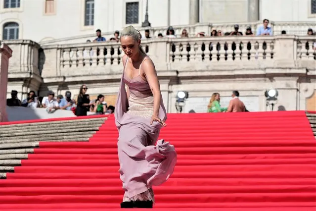 French actress Pom Klementieff poses for photographers on the red carpet of the world premiere for the movie “Mission: Impossible – Dead Reckoning” at the Spanish Steps in Rome Monday, June 19, 2023. (Photo by Alessandra Tarantino/AP Photo)