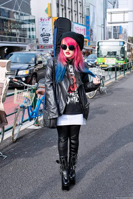 “Harajuku Guitar Girl”. A friendly Japanese high school student named Lisa. (Photo by Tokyo Fashion)