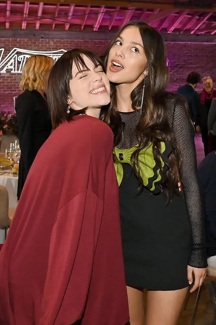 (L-R) American singer-songwriter Billie Eilish and American singer Olivia Rodrigo attend Variety's Hitmakers Brunch presented by Peacock | Girls5eva on December 04, 2021 in Downtown Los Angeles. (Photo by Stefanie Keenan/Getty Images for Variety)