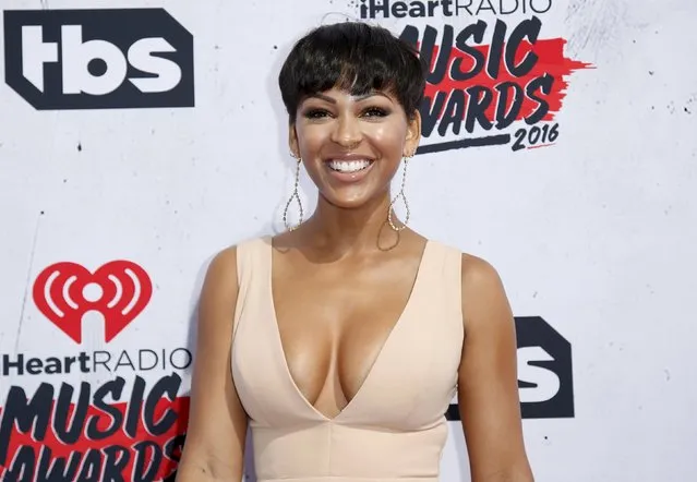 Actress Meagan Good poses at the 2016 iHeartRadio Music Awards in Inglewood, California, April 3, 2016. (Photo by Danny Moloshok/Reuters)