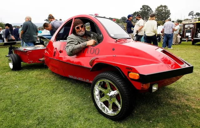Wild Bill Hill sits in his 1973 HMV Freeway during the Concours d'LeMons in Seaside, California, U.S. August 20, 2016. (Photo by Michael Fiala/Reuters/Courtesy of The Revs Institute)