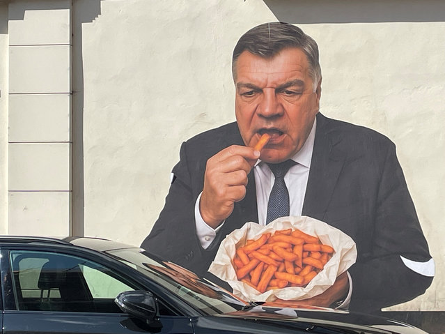 A mural of Sam Allardyce, the former England football manager, has appeared in the West Midlands town of Dudley, UK on Friday July 18, 2025. (Photo by Matthew Cooper/PA Wire)