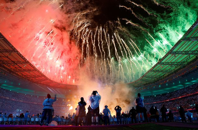 A view from the closing ceremony of the Paris 2024 Summer Paralympic Games at the Stade de France in Paris, France on September 8, 2024. (Photo by Stephanie Lecocq/Reuters)