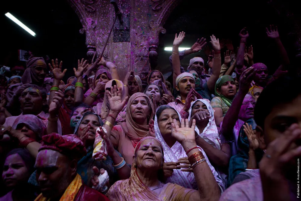 Hindu Devotees Celebrate Holi Festival In India.