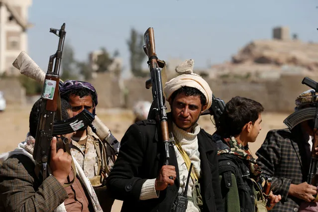 Tribesmen attend a gathering held to show support to the new government formed by Yemen's armed Houthi movement and its political allies, in Sanaa, Yemen December 6, 2016. (Photo by Khaled Abdullah/Reuters)