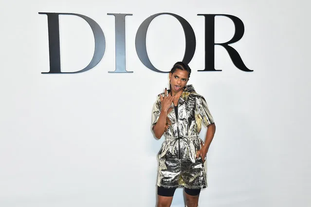 Somali professional boxer Ramla Ali attends the Dior Womenswear Spring/Summer 2022 show as part of Paris Fashion Week on September 28, 2021 in Paris, France. (Photo by Stephane Cardinale – Corbis/Corbis via Getty Images)