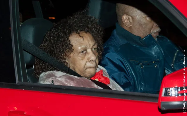 Cissy Houston arrives as Whitney Houston's Body Arrives In New Jersey Ahead Of Her Funeral at Whigham Funeral Home