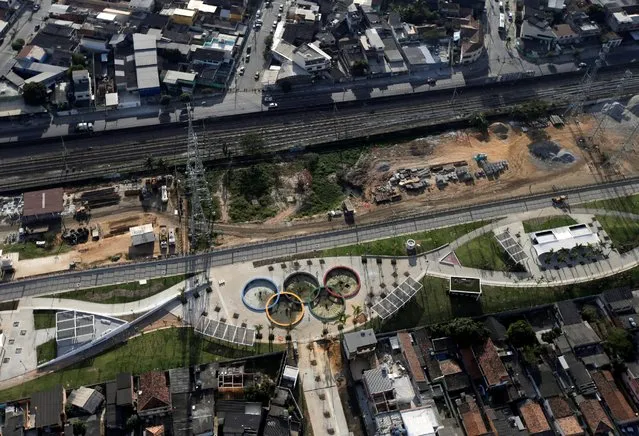 An aerial view of the Madureira Park in Rio de Janeiro, Brazil, July 16, 2016. (Photo by Ricardo Moraes/Reuters)