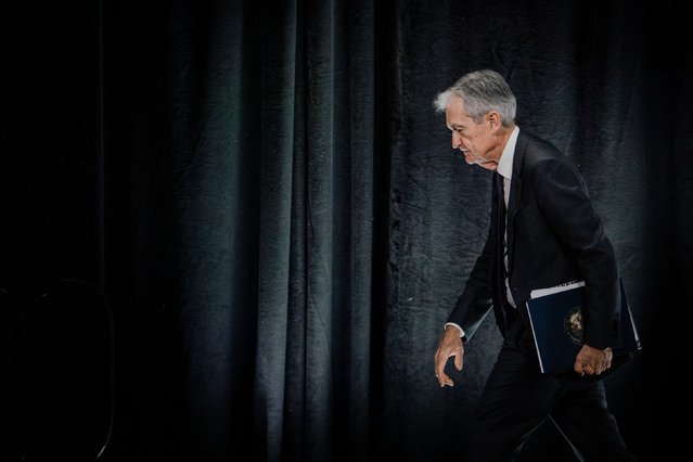 Jerome Powell, chairman of the US Federal Reserve, attends an Economic Club of Chicago event on Wednesday, April 16, 2025. During the event, Powell said President Donald Trump’s significant policy changes are unlike anything seen in modern history, putting the Federal Reserve in uncharted waters. The next day, Trump ratcheted up his criticism of Powell, calling for his “termination” for not cutting interest rates quickly enough. (Photo by Jamie Kelter Davis/Bloomberg)