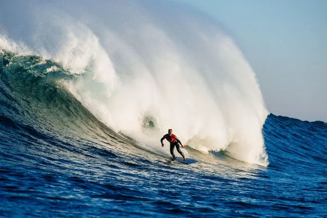 Two-time WSL Champion Tyler Wright of Australia surfs in Heat 5 of the Round of 16 at the Western Australia Margaret River Pro on April 23, 2023 at Margaret River, Western Australia, Australia. (Photo by Aaron Hughes/World Surf League via Getty Images)