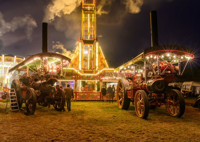 The Torbay Steam Fair on August 4, 2024, held every year at the Kennels Showground Churston near Brixham in Devon. It's one of the biggest steam fairs in the UK, it includes a beer and live music festival, lots of Traction Engines, steam demonstrations, sawmill etc, classic cars, tractors, military vehicles, motorbikes, buses, old style fairground and lots more. (Photo by Chris Slack/Animal News Agency)