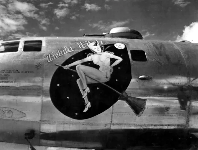 Boeing B-29 Superfortress. “The Wichita Witch”, B-29-40-BW Superfortress, s/n 42-24654, 874th BS, 498th BG, 20th AF. Destroyed on ground during enemy raid on Saipan, December 25, 1944. (Photo from D. Sheley collection)