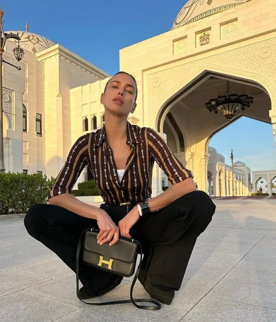 Russian model Irina Shayk looks chic in Abu Dhabi in the last decade of November 2023. (Photo by Irinashayk/Instagram)