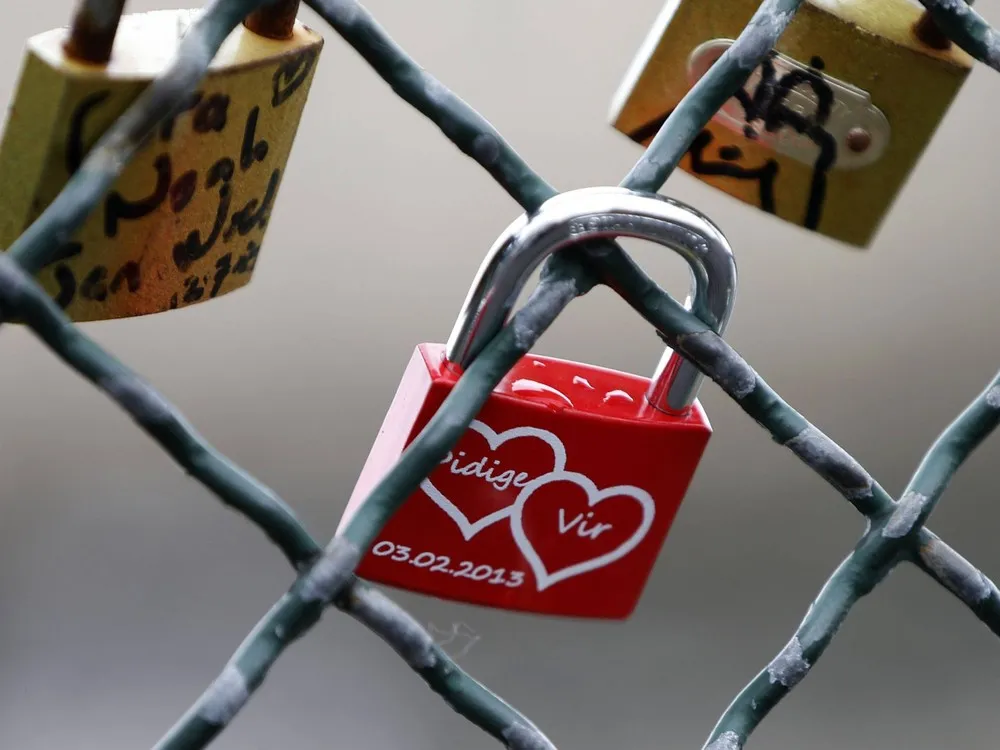 The “Love Lock” Bridge in Paris