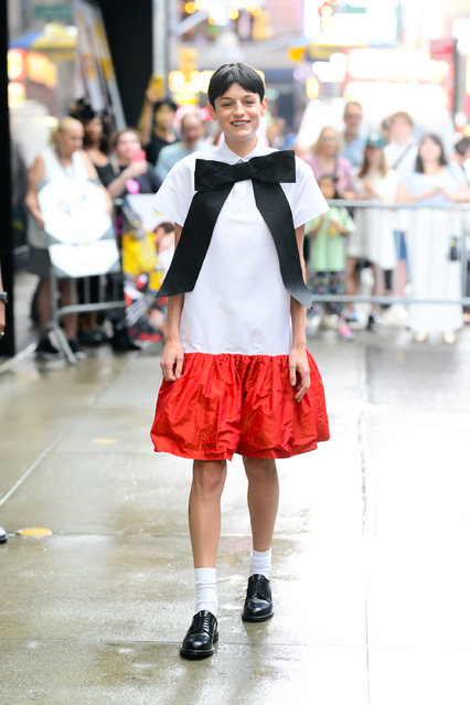 English actress Emma Corrin is seen at “GMA”  on July 23, 2024 in New York City. (Photo by Raymond Hall/GC Images)