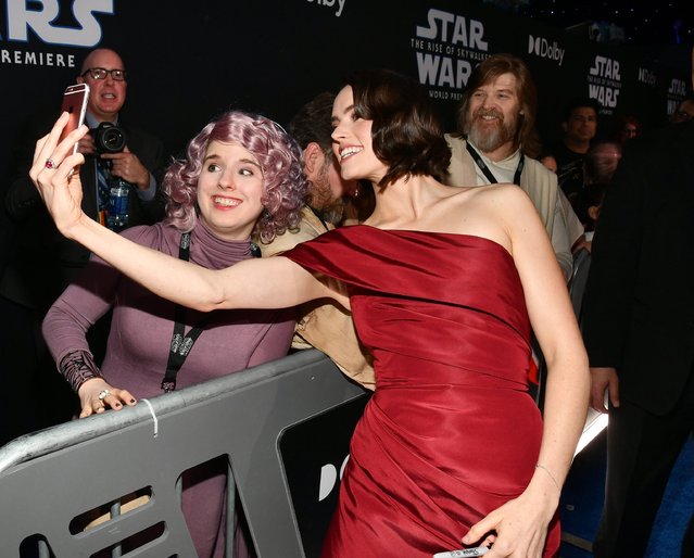 Brit actress Daisy Ridley arrives at the premiere of Disney's “Star Wars: The Rise Of The Skywalker” on December 16, 2019 in Hollywood, California. (Photo by Michael Buckner/Variety/Rex Features/Shutterstock)