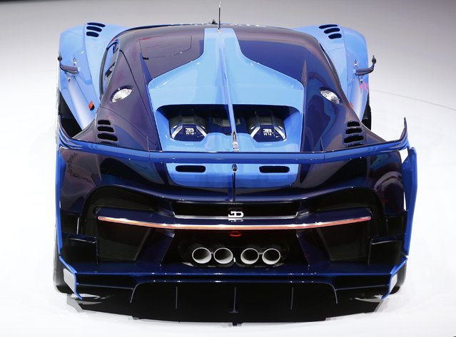 Bugatti Vision concept car is presented during the Volkswagen group night ahead of the Frankfurt Motor Show (IAA) in Frankfurt, Germany, September 14, 2015. (Photo by Kai Pfaffenbach/Reuters)