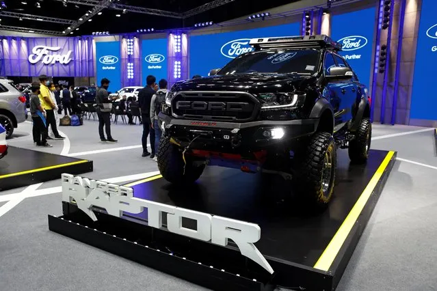Ford Ranger Raptor 4x4 with Hamer Front Bull Bar is seen during the media day of the 41st Bangkok International Motor Show after the Thai government eased measures to prevent the spread of the coronavirus disease (COVID-19) in Bangkok, Thailand July 14, 2020. (Photo by Jorge Silva/Reuters)