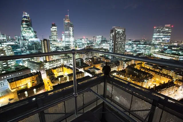 Denning Point, Aldgate. Watching the city lights from the top of a council block. (Photo by Bradley L. Garrett)
