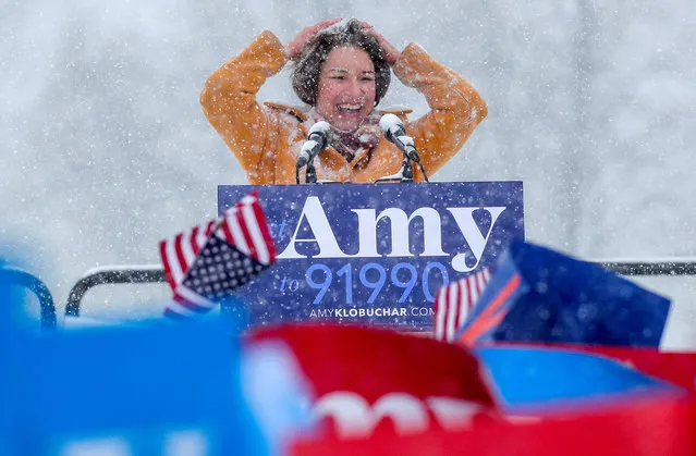 U.S. Senator Amy Klobuchar declares her candidacy for the 2020 Democratic presidential nomination in Minneapolis, Minnesota, U.S., February 10, 2019. (Photo by Eric Miller/Reuters)