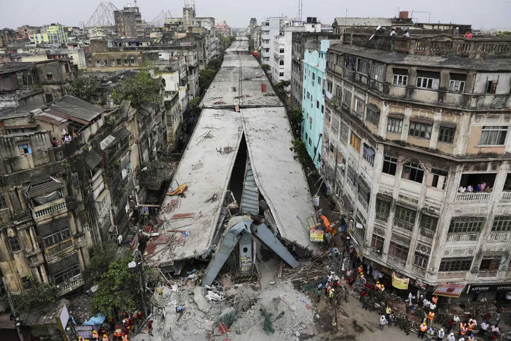 Collapsed Overpass in India