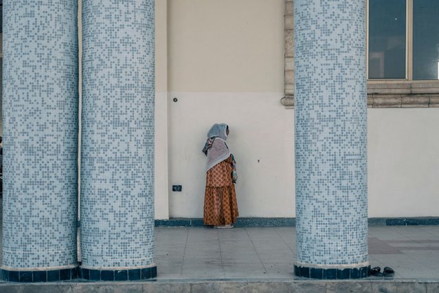 A woman attends the Sunday prayers at Saint Gabriel church in the city of Mekelle, Ethiopia, on May 26, 2024. (Photo by Amanuel Sileshi/AFP Photo)