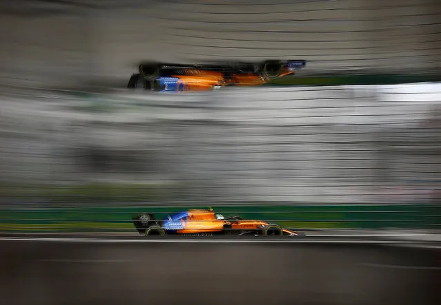 McLaren's Lando Norris practices at the Singapore Grand Prix, Marina Bay Street Circuit, Singapore on September 20, 2019. (Photo by Feline Lim/Reuters)