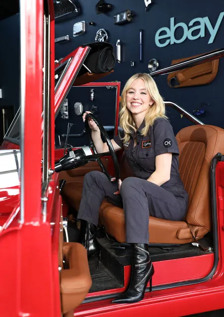 American actress Sydney Sweeney shows off her 1969 Ford Bronco, sharing how she used eBay Motors parts and accessories to complete her rebuild; held on day one of the New York Auto Parts show in New York City on April 13, 2022. (Photo by Sara Jaye Weiss/Rex Features/Shutterstock)