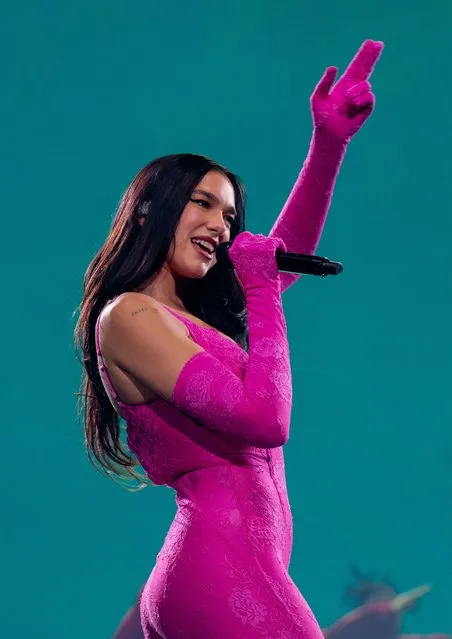 English singer and songwriter Dua Lipa in concert at the Barclays Arena, Hamburg, Germany on May 9, 2022. (Photo by Action Press/Rex Features/Shutterstock)