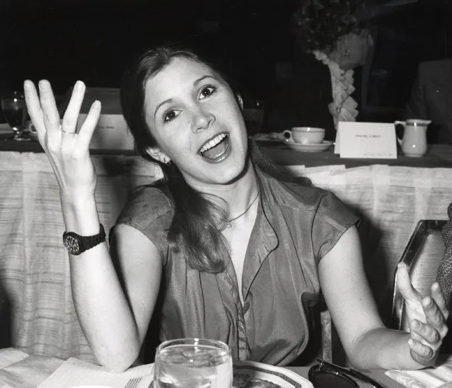 “Star Wars” actress Carrie Fisher during 31st Annual Golden Apple Awards at Waldorf Astoria in New York City, New York, United States on November 16, 1977. (Photo by Ron Galella/WireImage)