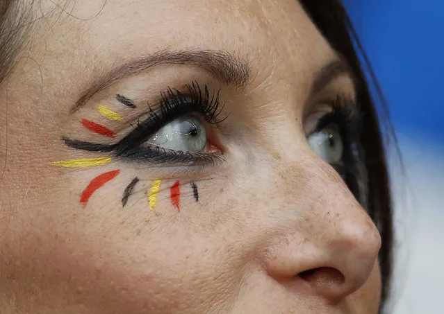 Football Soccer, Wales vs Belgium, EURO 2016, Quarter Final, Stade Pierre-Mauroy, Lille, France on July 1, 2016. Belgium fan before the game. (Photo by Darren Staples/Reuters/Livepic)