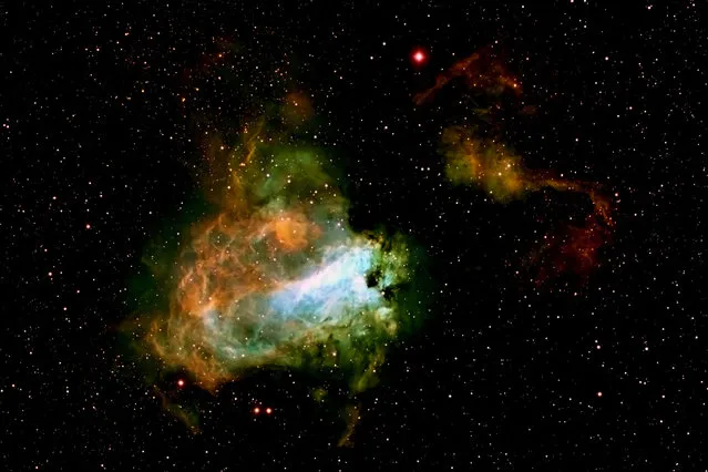 Swan Master. These amazing pictures of nebula thousands of light years from Earth have been captured by an amateur astronomer Dr. Dennis Roscoe snapped the beautiful celestial formations from his own personal observatory. His telescope looks into deep space at the nebula, which show both the birth and death of stars, like our very own Sun. (Photo by Dennis Roscoe/Caters News)