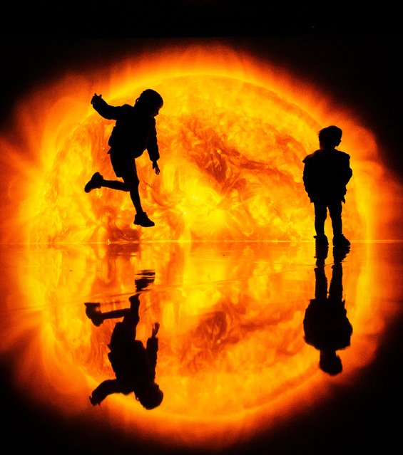 Children explorethe ancestry in the stars exhibit that forms part of YOU:MATTER, after the cutting-edge experience opened at the National Science and Media Museum in Bradford, UK on Friday, April 11, 2025. (Photo by Danny Lawson/PA Images via Getty Images)
