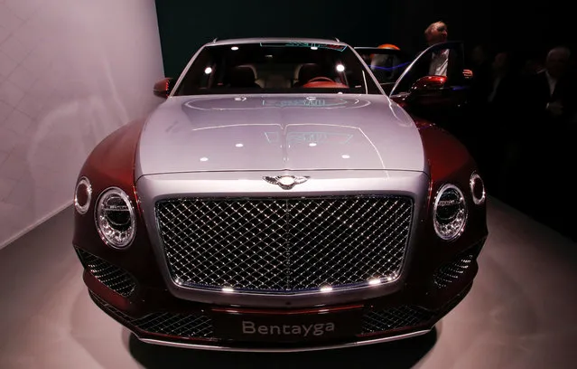 Bentley Bentayga is presented during the press day at the 88th Geneva International Motor Show in Geneva, Switzerland on Tuesday, March 6, 2018. (Photo by Denis Balibouse/Reuters)