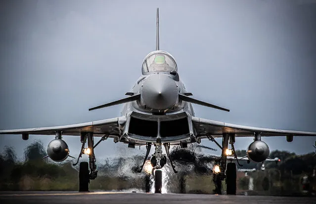 RAF Equipment, 3rd place. A Typhoon FGR Mk4 of 29 Squadron Operational Conversion Unit, RAF Coningsby, taxis after a training flight. (Photo by Sgt Paul Oldfield/2020 RAF Photo Competition)