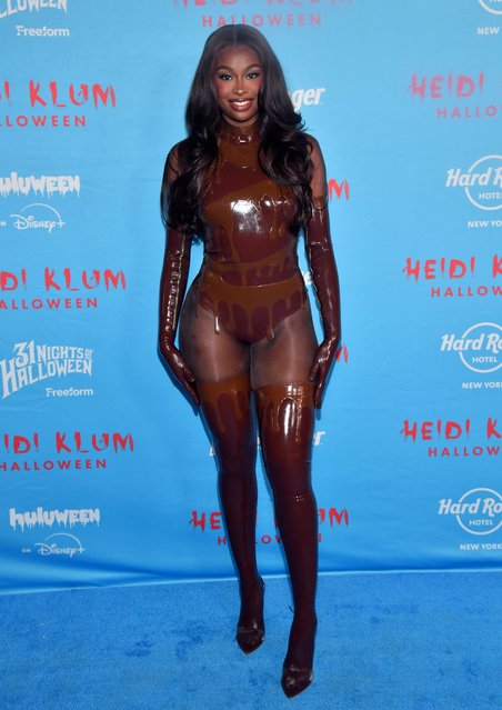 American singer-songwriter Coco Jones attends the 2025 Heidi Klum Hallowe'en Party at Hard Rock Hotel New York on October 31, 2025 in New York City. (Photo by Stephen Lovekin/Rex Features/Shutterstock)