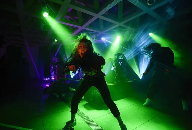 Grimes performs during THE NOW 2015 at Aspen Art Museum on December 28, 2015 in Aspen, Colorado. (Photo by Riccardo Savi/Getty Images for The Aspen Art Museum)