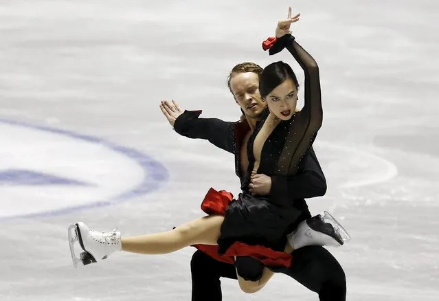 Madison Chock and Evan Bates of the U.S. compete during the ice dance short dance program at the ISU World Team Trophy in Figure Skating in Tokyo April 16, 2015. (Photo by Yuya Shino/Reuters)