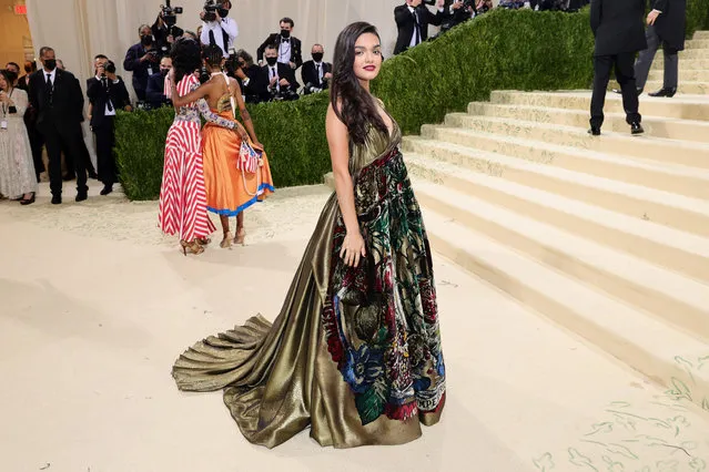American actress, singer, and YouTuber Rachel Zegler attends The 2021 Met Gala Celebrating In America: A Lexicon Of Fashion at Metropolitan Museum of Art on September 13, 2021 in New York City. (Photo by Theo Wargo/Getty Images)