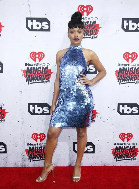 Actress Keke Palmer poses at the 2016 iHeartRadio Music Awards in Inglewood, California, April 3, 2016. (Photo by Danny Moloshok/Reuters)