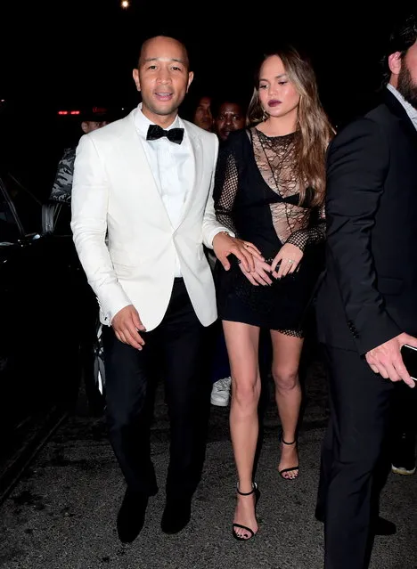 Chrissy Tiger didn't appear to be in the partying mood as she left 1Oak on May 1, 2017. She was joined by her husband John Legend for the appearance at the Met Gala After Party, but she didn't seem to be having fun. The couple left before the majority of the guests even arrived. (Photo by 247PAPS.TV/Splash News and Pictures)