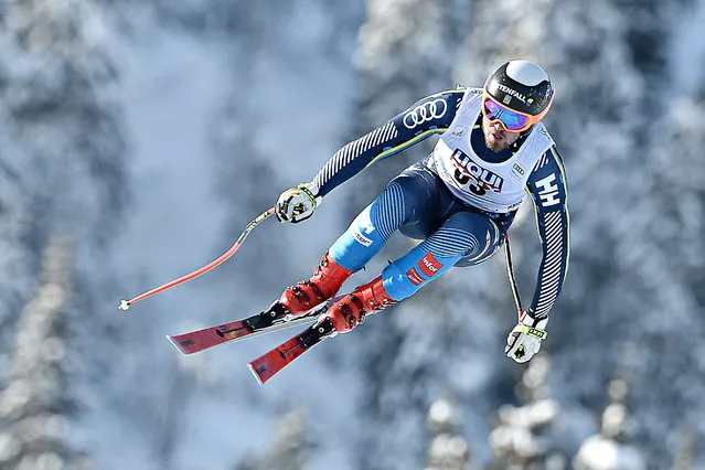 Alexander Koell of Sweden during the Audi FIS Alpine Ski World Cup Men's Downhill Training on March 6, 2020 in Kvitjell Norway. (Photo by Jonas Ericsson/Agence Zoom/Getty Images)